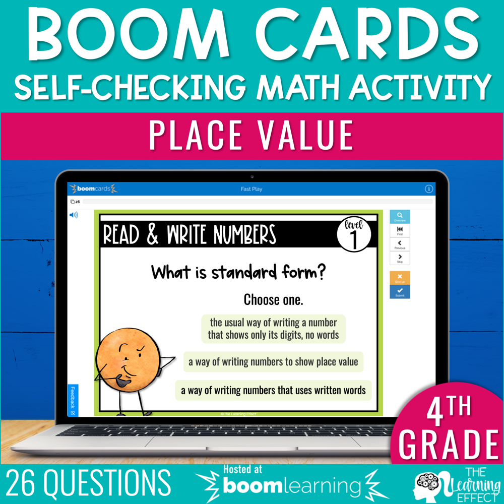 Place Value Boom Cards | 4th Grade Digital Math Activity