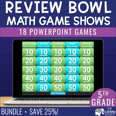 5th Grade Math Game Show Review BUNDLE 5th Grade Math Game Show Review BUNDLE