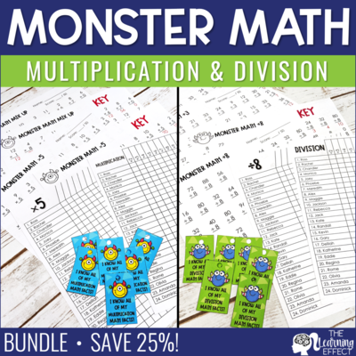 Fact Fluency Multiplication and Division Timed Tests BUNDLE Fact Fluency Multiplication and Division Timed Tests BUNDLE