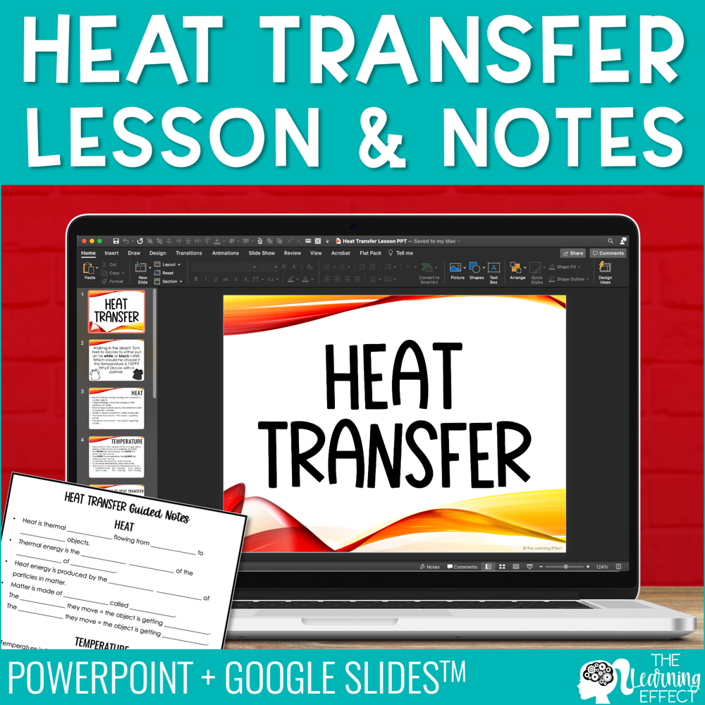 Heat Transfer Lesson and Notes | PowerPoint and Google Slides