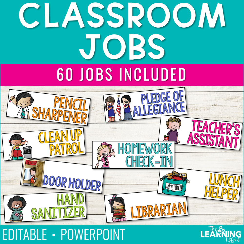 Classroom Jobs | Editable