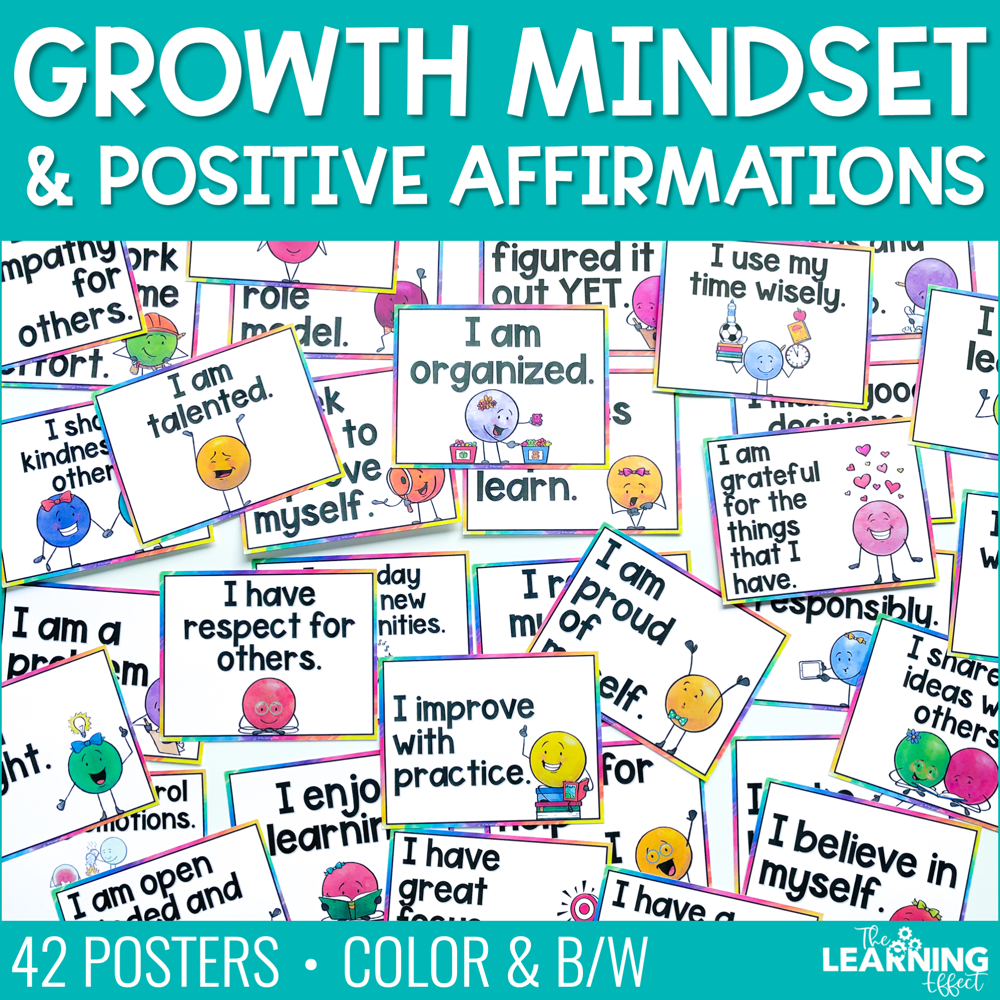 Positive Affirmations for Kids | Growth Mindset Posters