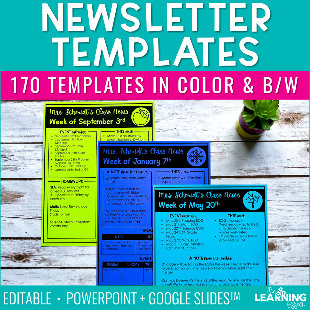 Newsletter Templates Editable | Print and Digital