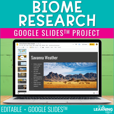 Biome Ecosystem Research for Google Slides Project and Presentation