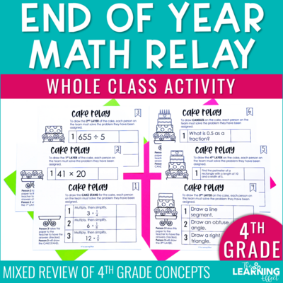 End of Year Math Game for 4th Grade
