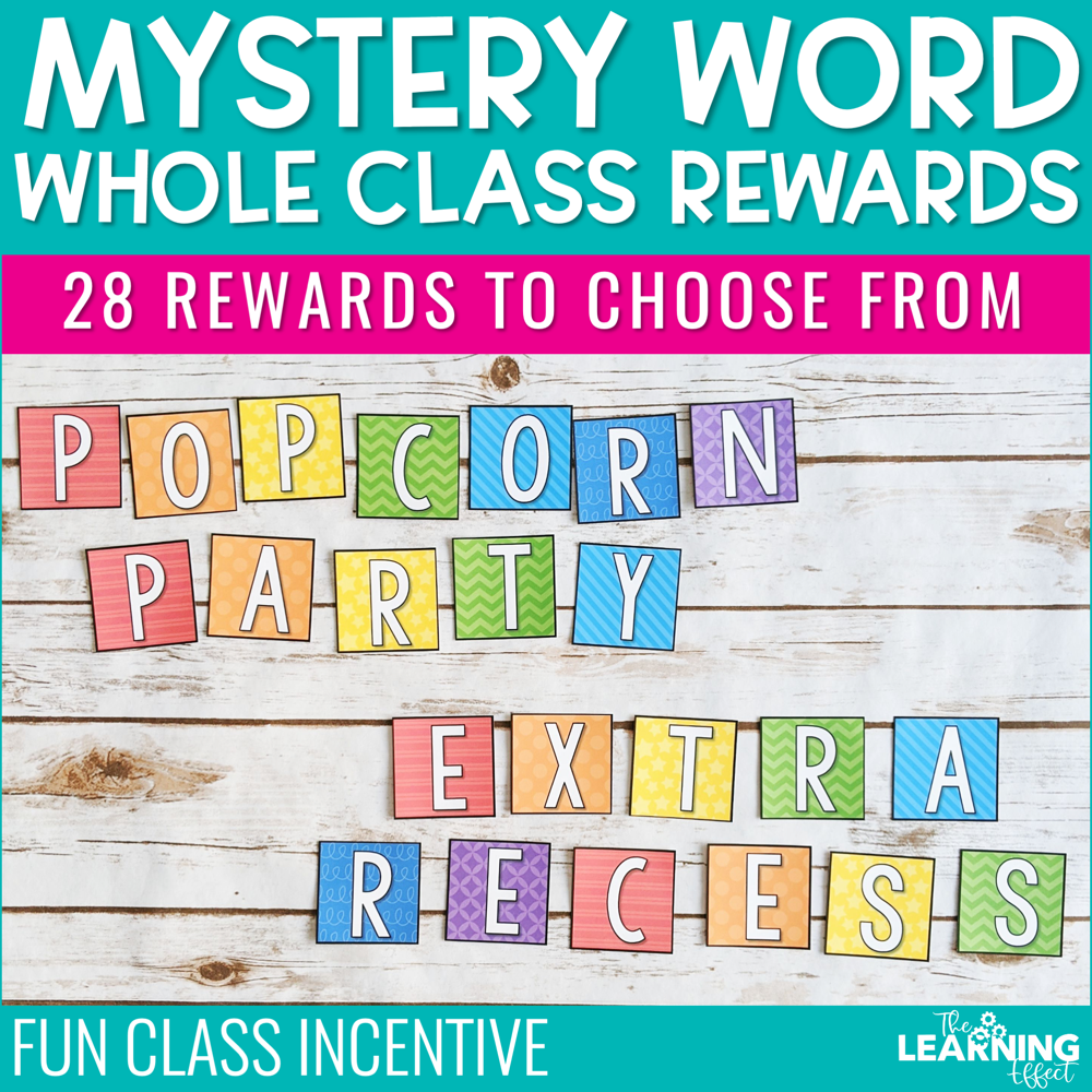 Mystery Word Whole Class Rewards