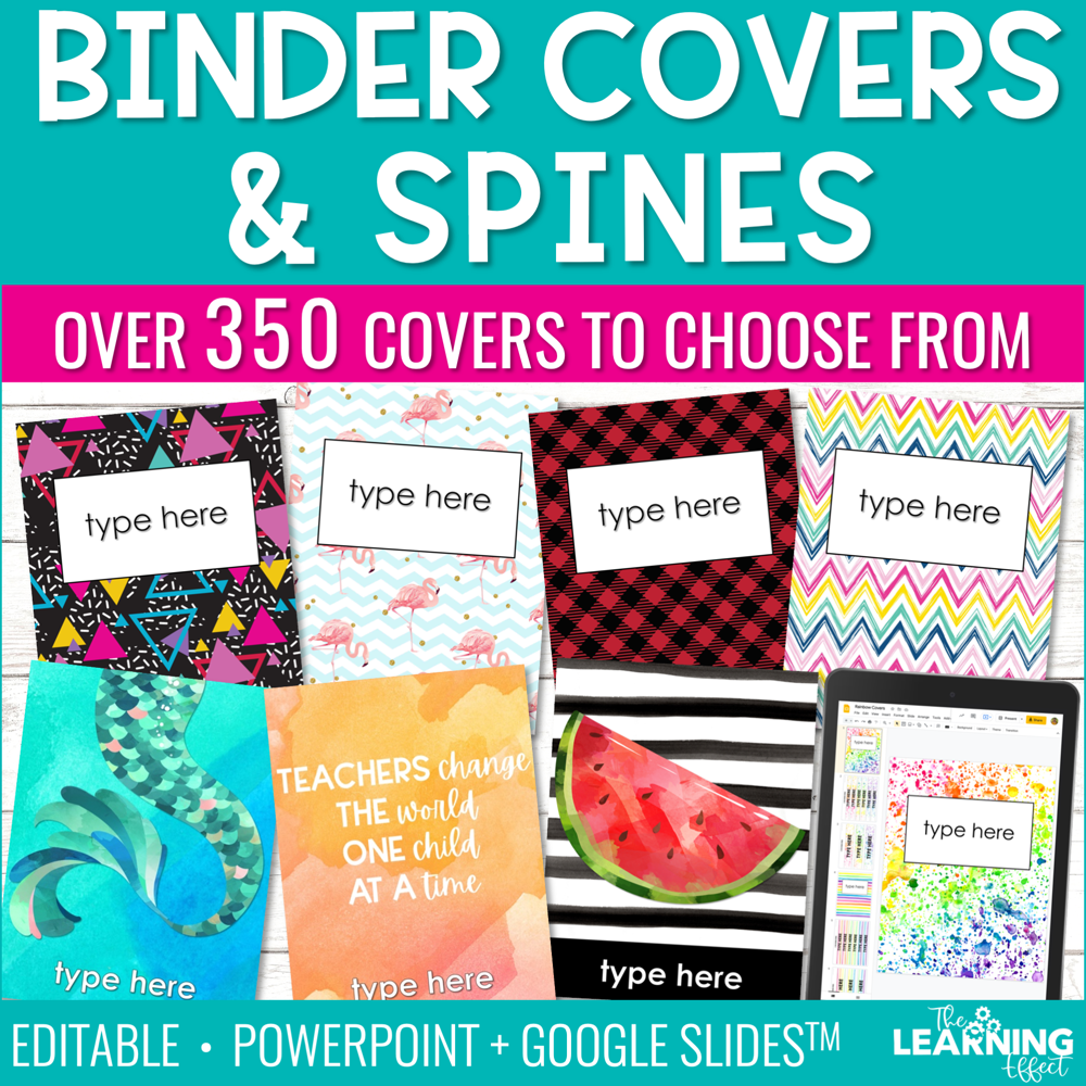 Editable Binder Covers and Spines