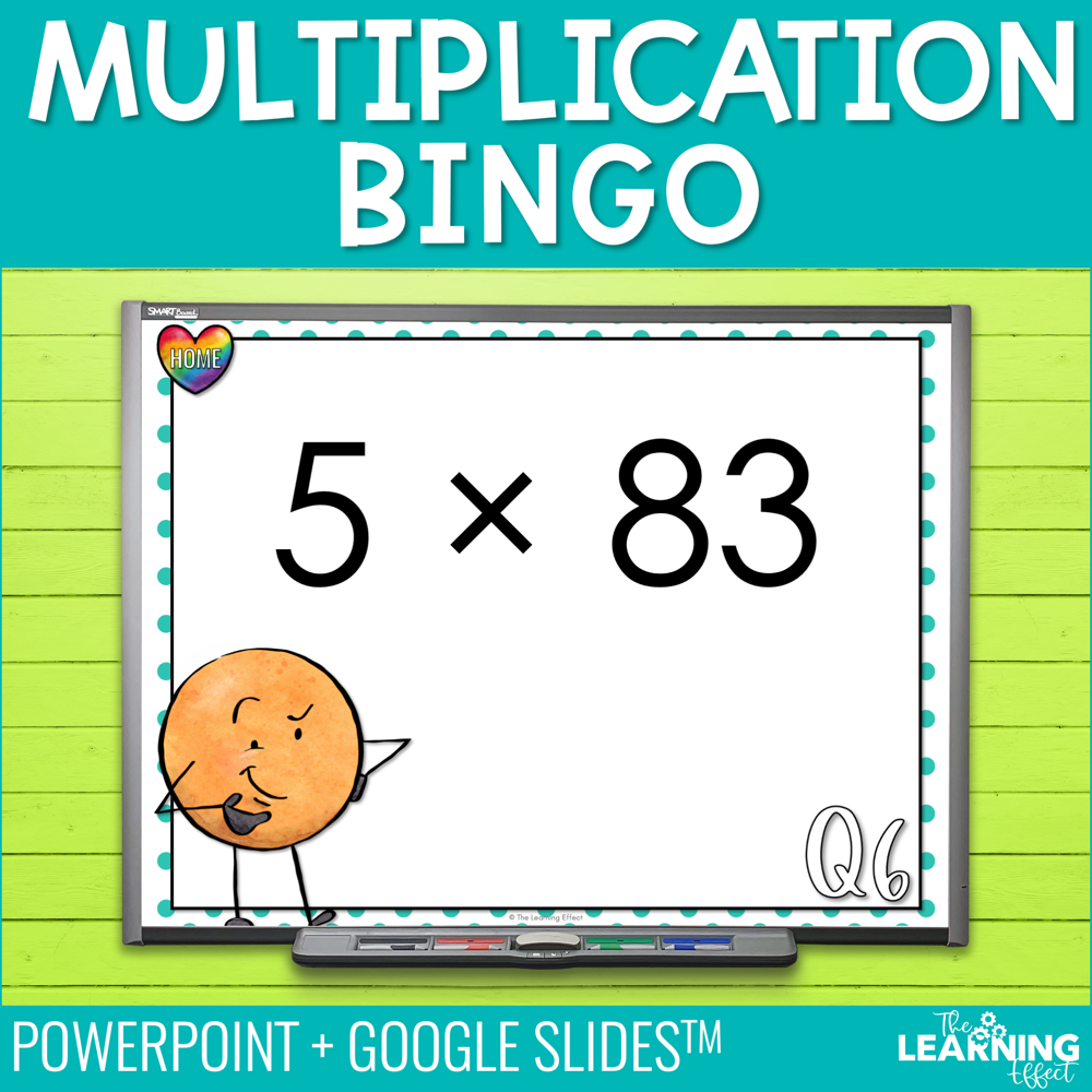 Multiplication Bingo Game   Print + Digital Math Test Prep Activity