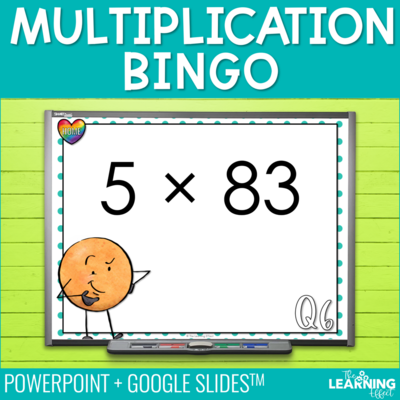 Multiplication Bingo Game | Print + Digital Math Test Prep Activity