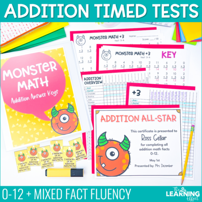 Addition Timed Tests | Math Fact Fluency Worksheets