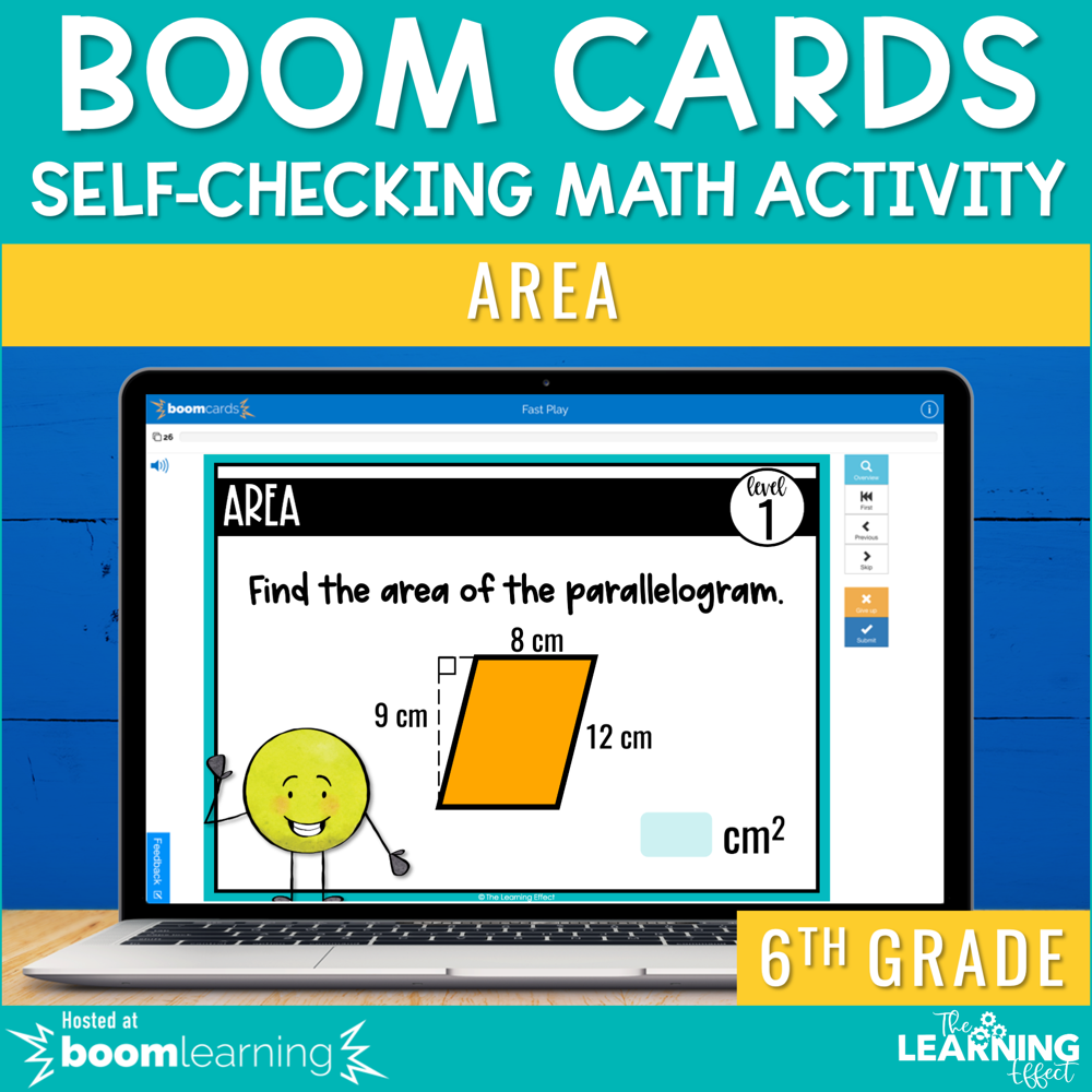 Area Boom Cards | 6th Grade Digital Math Activity