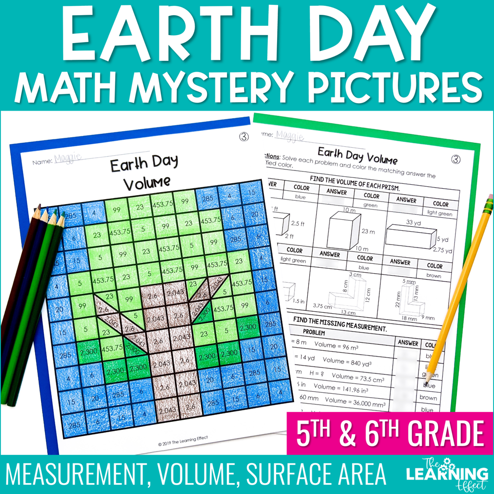 Earth Day Math Worksheets Mystery Picture Activities