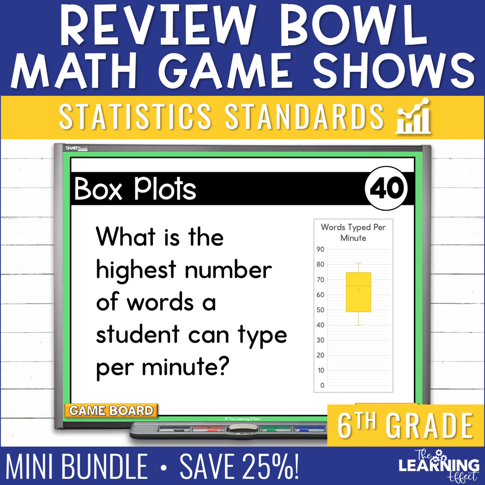 6th Grade Math Statistics Game Shows | Test Prep Activities