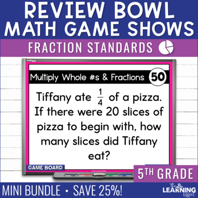 5th Grade Math Fraction Game Shows | Test Prep Activities 5th Grade Math Fraction Game Shows | Test Prep Activities