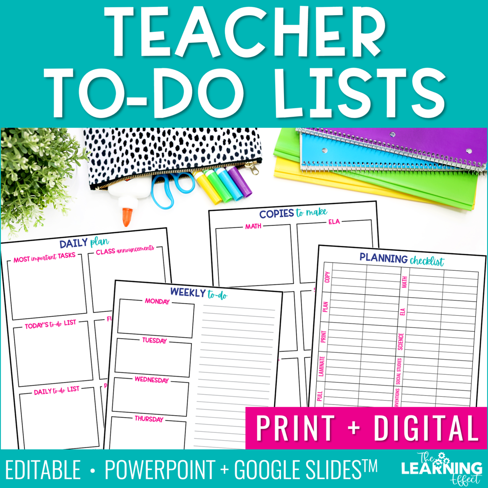 Teacher To Do Lists