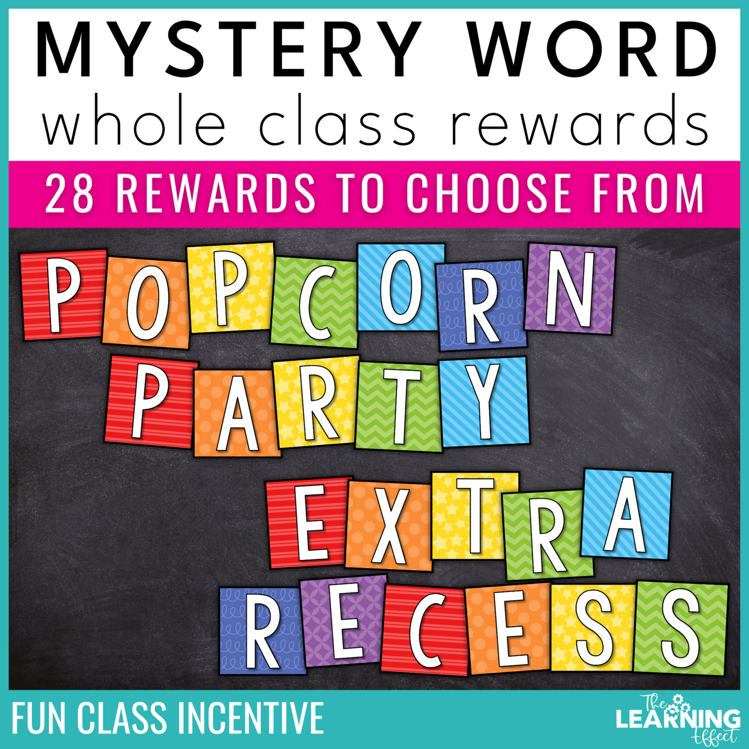 Whole Class Reward System | Mystery Word Classroom Behavior Management Incentive