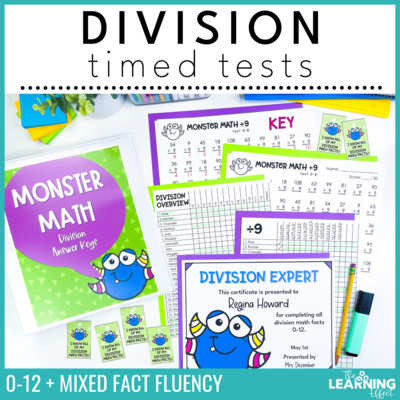 Division Timed Tests | Math Facts Fluency Worksheets