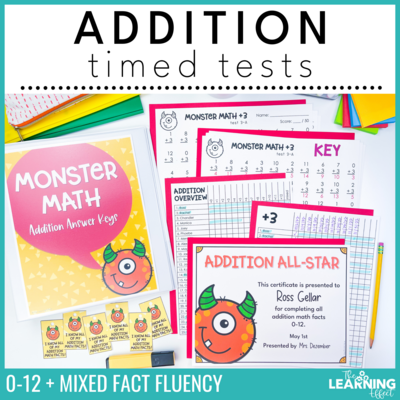Addition Timed Tests | Math Facts Fluency Worksheets