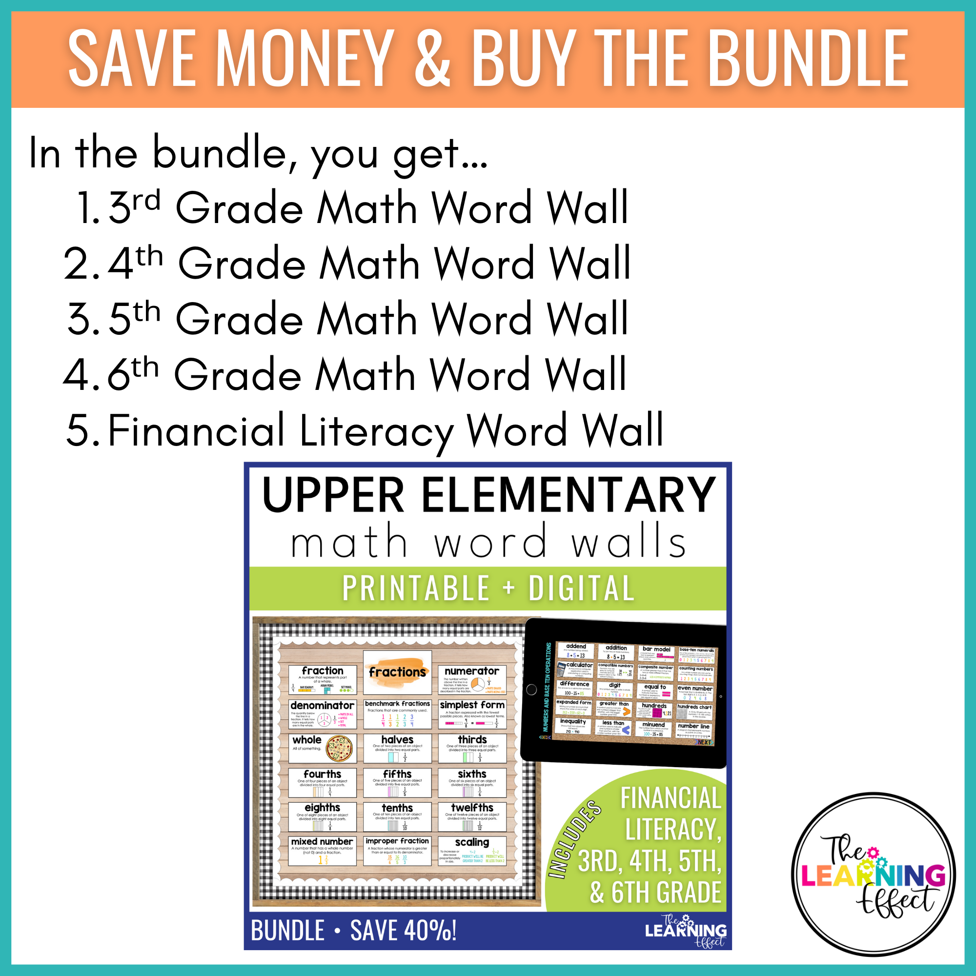 3rd Grade Common Core Math Vocabulary - WORD WALL  Math vocabulary words,  Math vocabulary, Vocabulary word walls