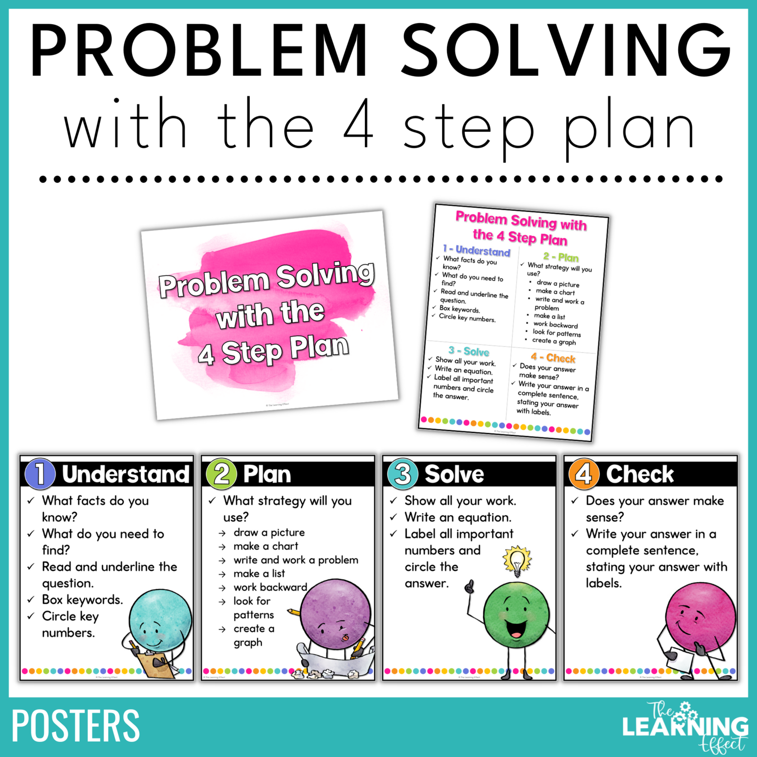 math-problem-solving-strategy-posters