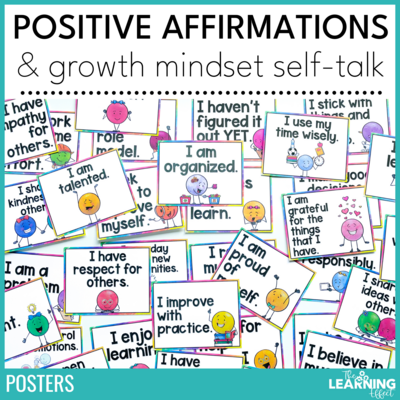 Positive Affirmations for Kids | Growth Mindset Posters