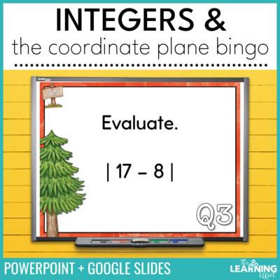Integers and the Coordinate Plane Bingo Game | Print + Digital Math Activity