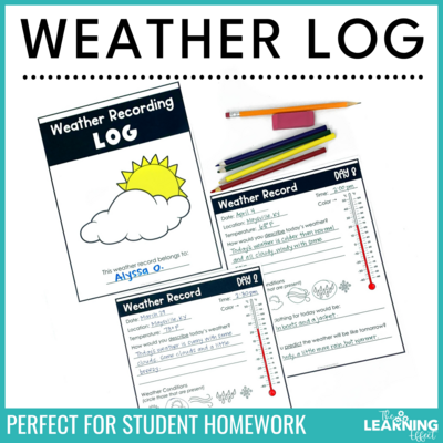 Weather Recording Log | Journal Science Activity