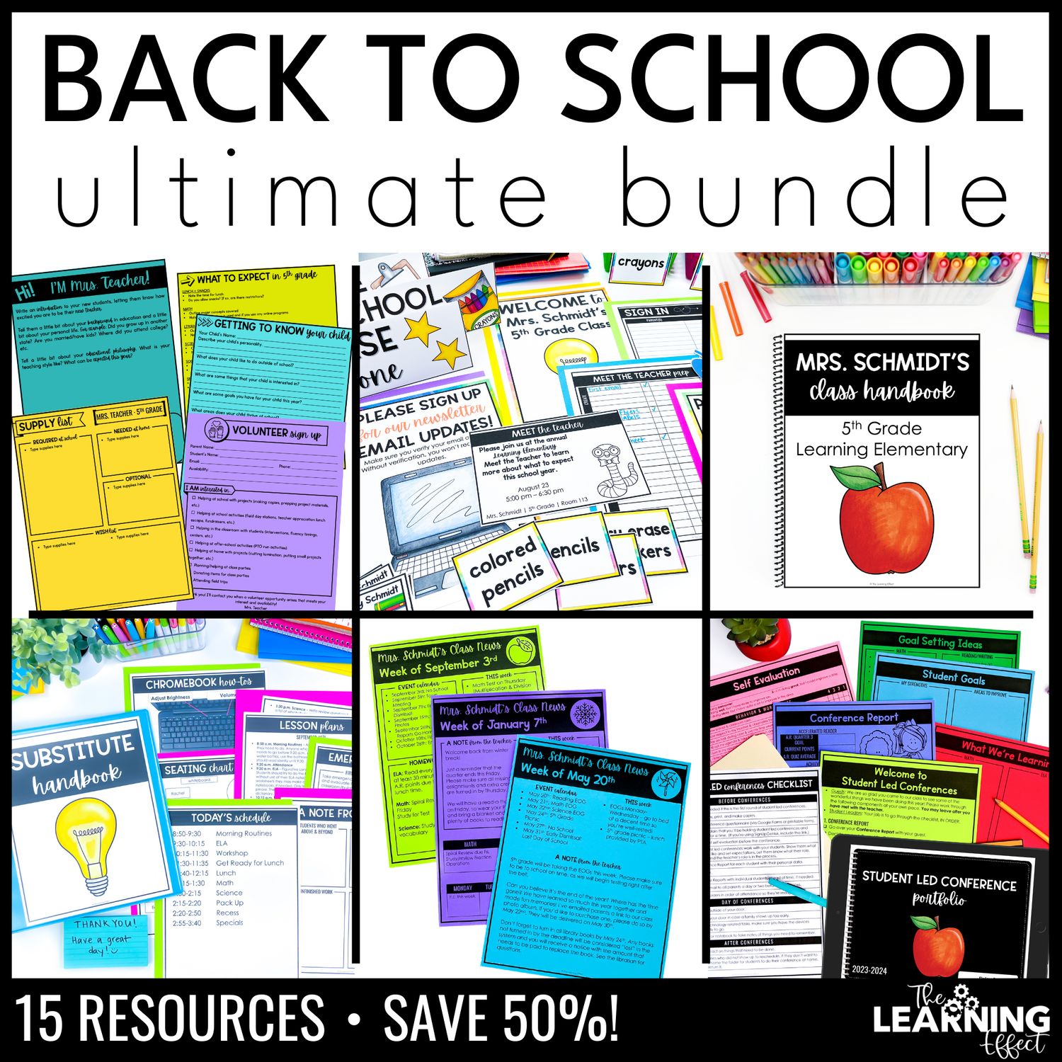 Back to school bundle | editable forms printables checklists templates