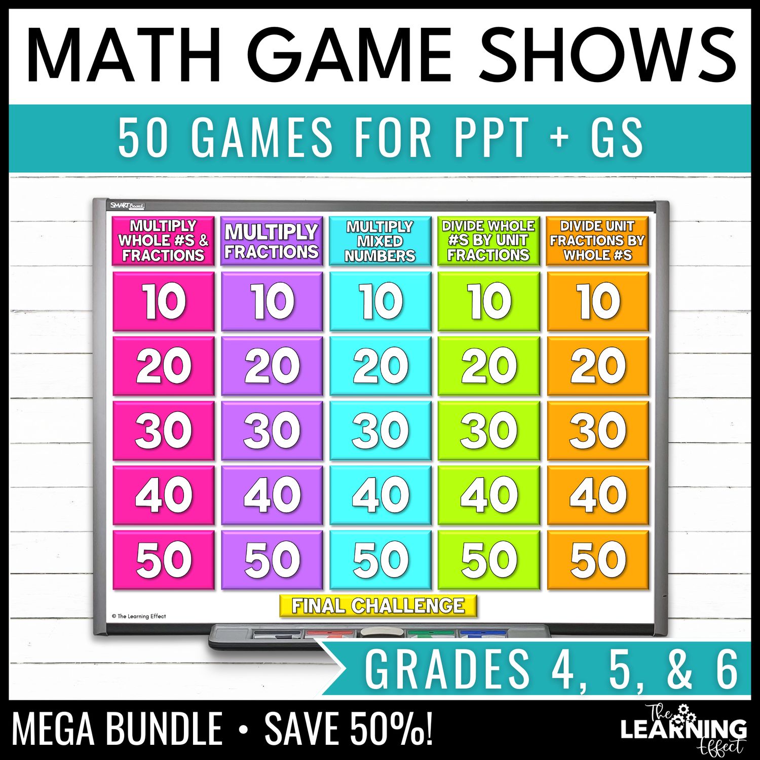Math game show test prep bundle | all standards review activities