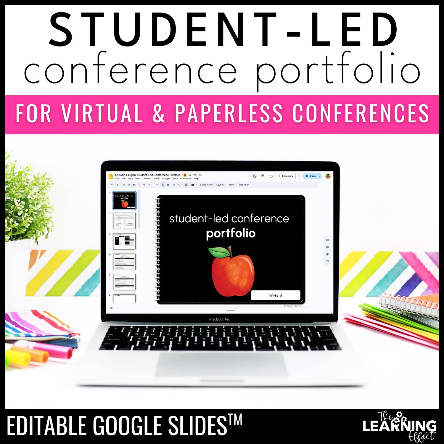 Student Led Conferences Google Slides | Editable Digital Portfolio Virtual Forms Student led conferences google slides | editable digital portfolio virtual forms