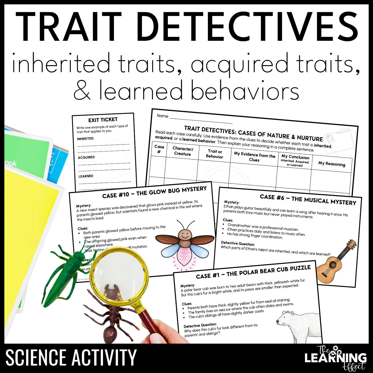 Inherited Traits, Acquired Traits, & Learned Behaviors | Science Activity Inherited traits, acquired traits, & learned behaviors | science activity