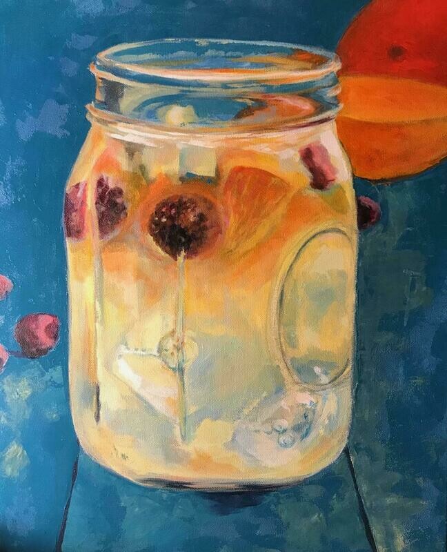 Raspberry Lemonade Mason Jar