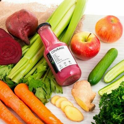 Courage (Carrot, Beet, Celery, Cucumber, Apple, Parsley, Ginger root)