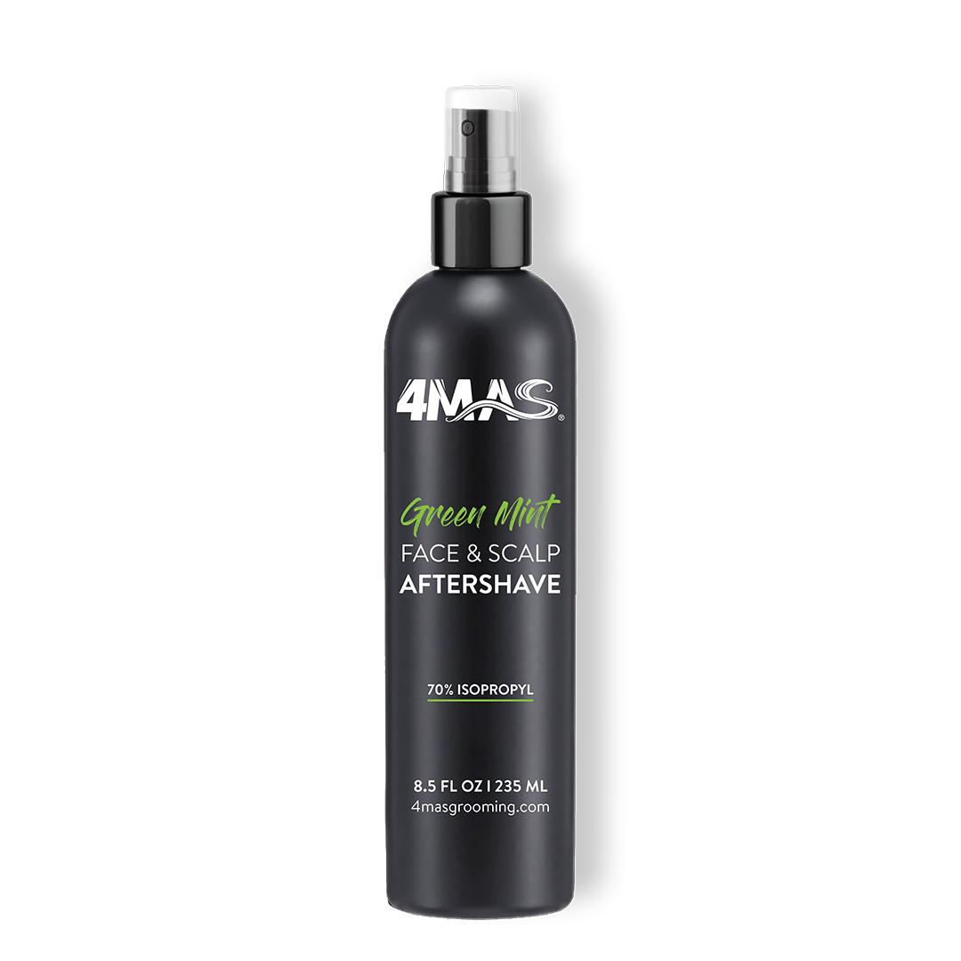 4MAS Green Mint Face and Scalp Aftershave 8oz (235ml) | 4MAS Grooming