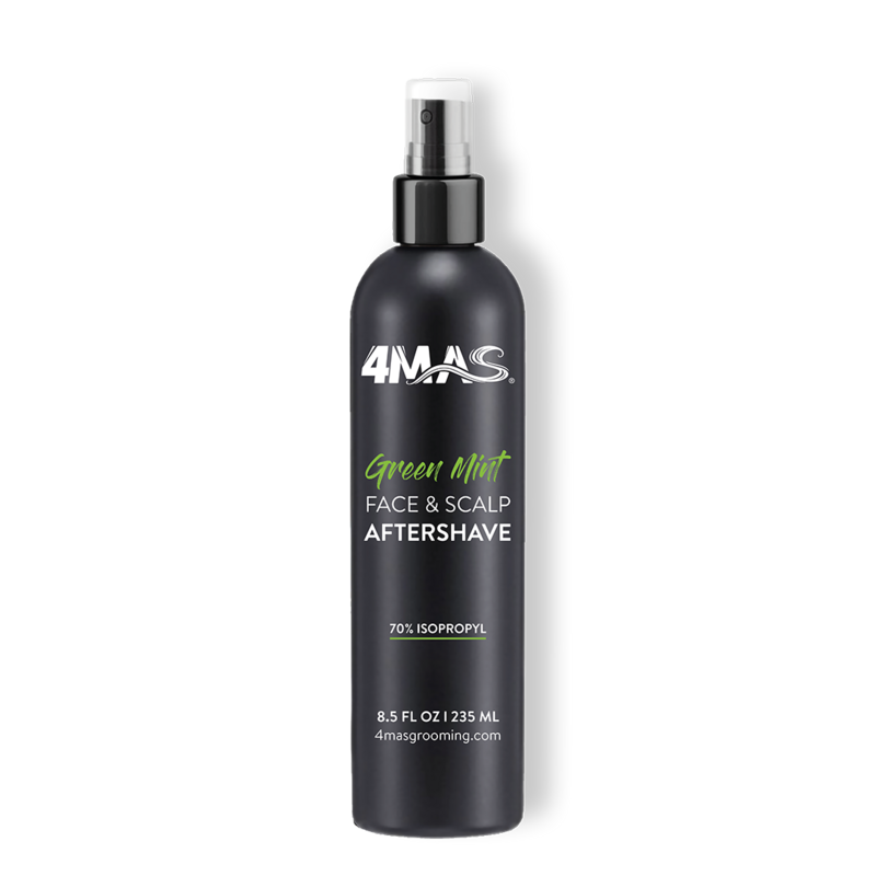 4MAS Green Mint Face and Scalp Aftershave  8oz (235ml)
