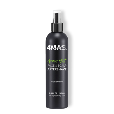 4MAS Green Mint Face and Scalp Aftershave 8oz (235ml)