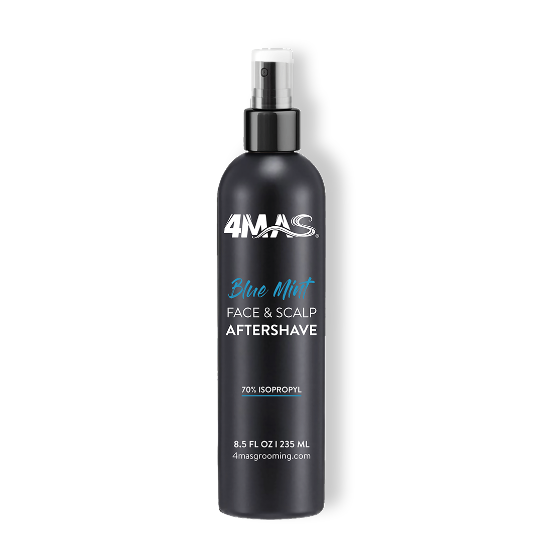 4MAS Blue Mint Face and Scalp Aftershave 8oz (235ml)
