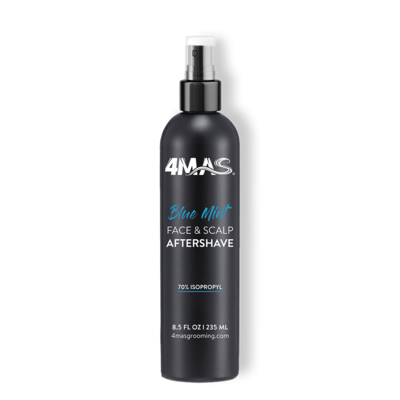 4MAS Blue Mint Face and Scalp Aftershave 8oz (235ml)