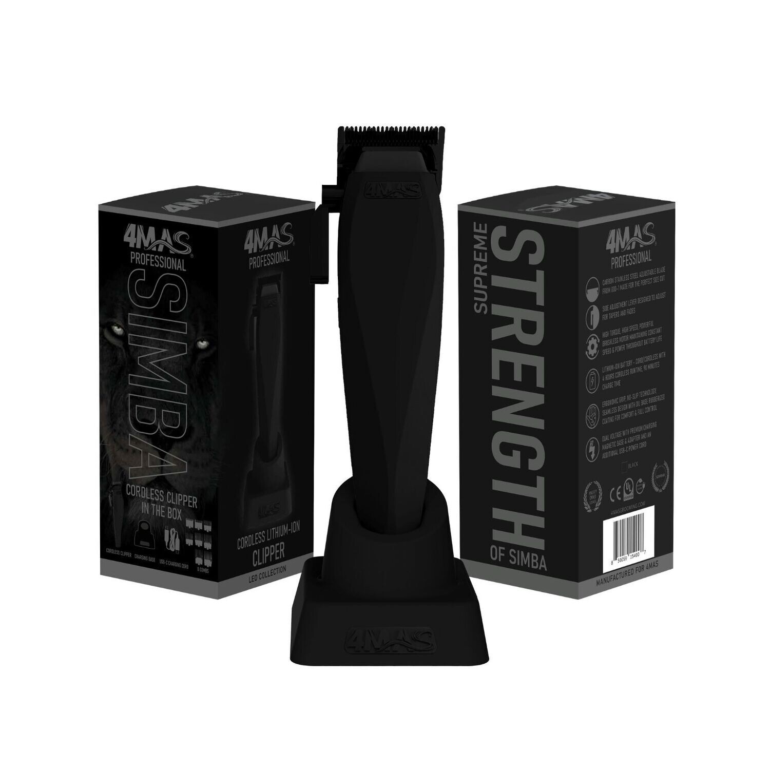4MAS Simba Cordless Clipper 2.0 (Black)