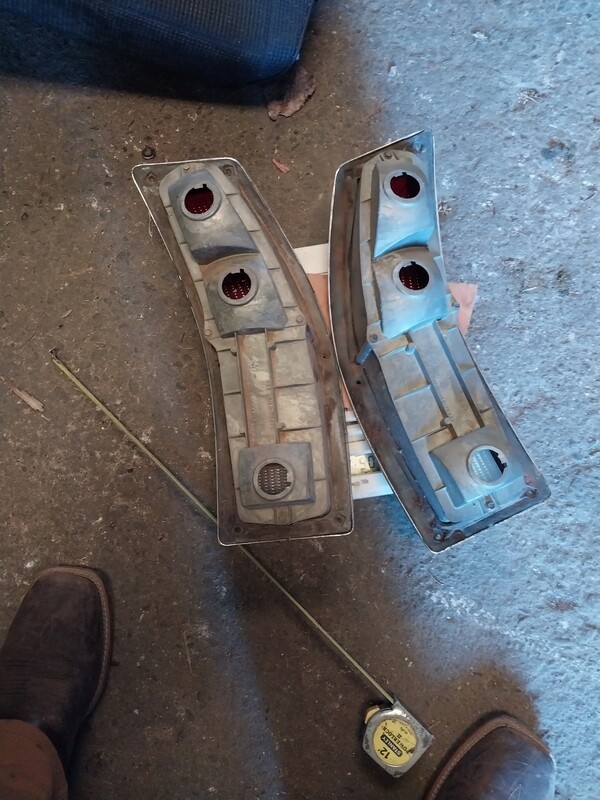 72 - 73 Ranchero tail light housing assembly pair