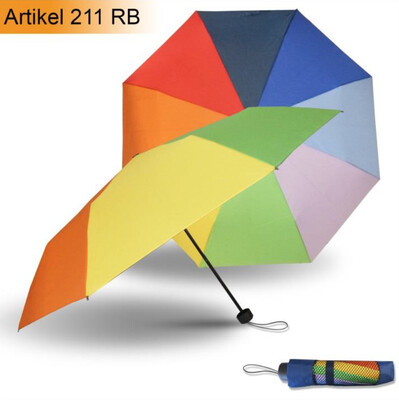 Supermini Regenschirm, Regenbogenfarben, ø 94 cm