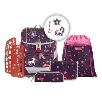Step by Step, 2in1 Plus,  Schulranzen-Set, 6 teilig,+ GRATIS Warnweste / Warnkragen, UNICORN NUALA