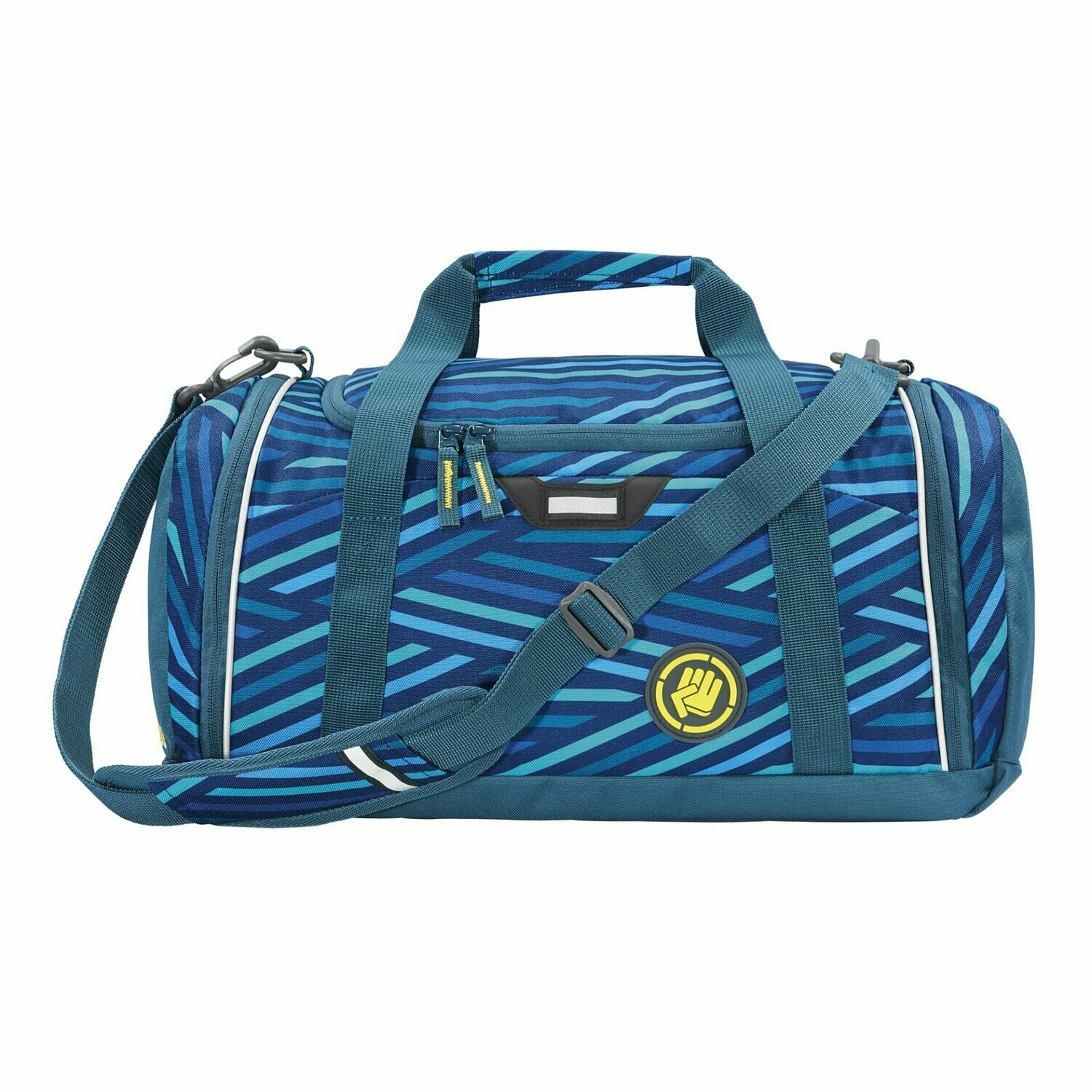 Coocazoo SporterPorter, Sporttasche mit Nassfach, Zebra Stripe Blue