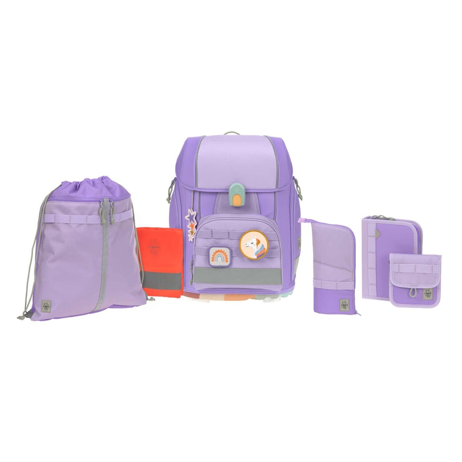 Lässig, Ranzen-Set, Boxy Unique, Violet/Lavender