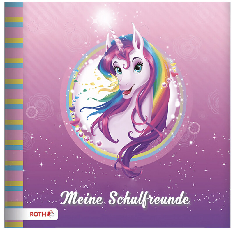 ROTH Freundebuch / Schulfreundebuch, Einhornportrait, Hardcover