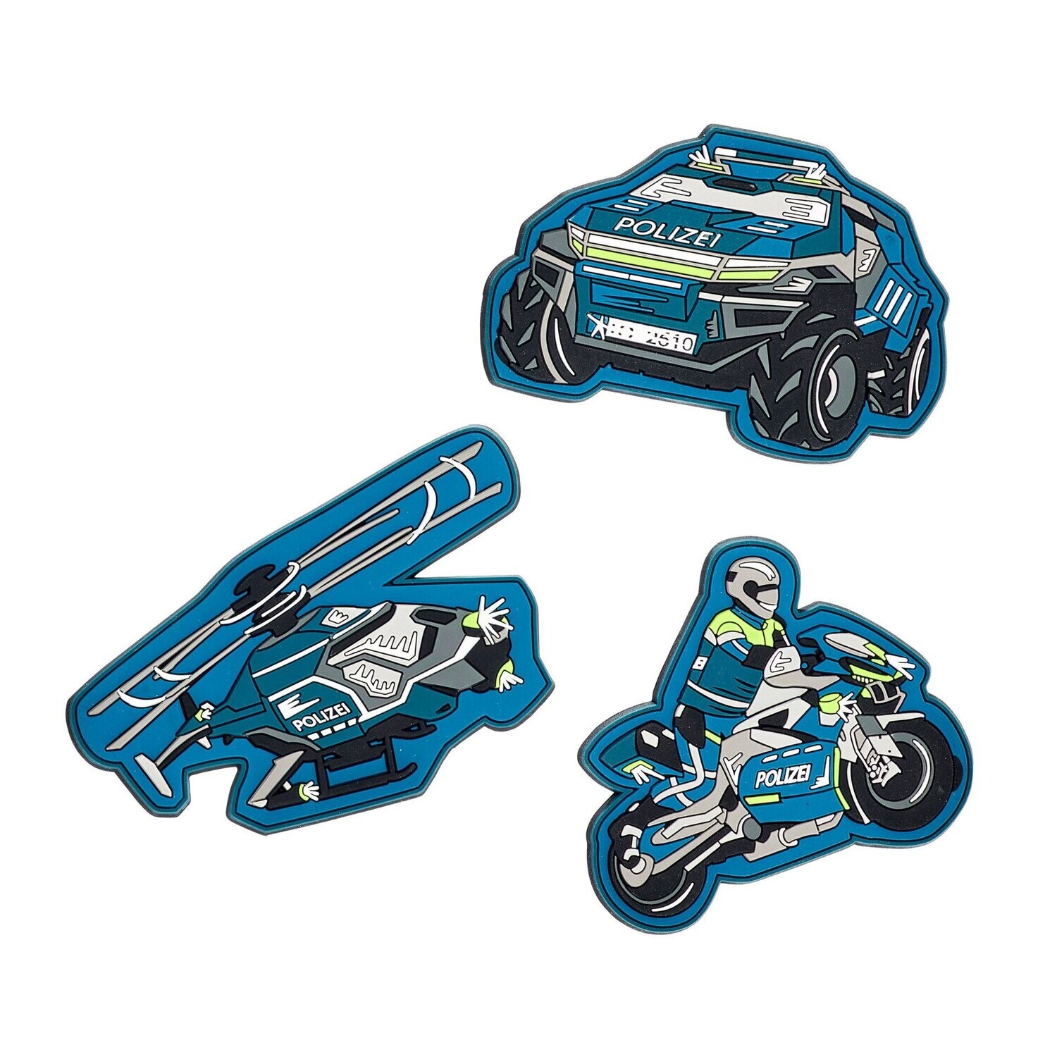 DerDieDas, Wechselbuttons, 3-tlg Set, „BLUE SPEED“