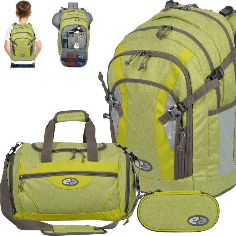 YZEA, 3teiliges Set, Schulrucksack + Sporttasche + Federtasche