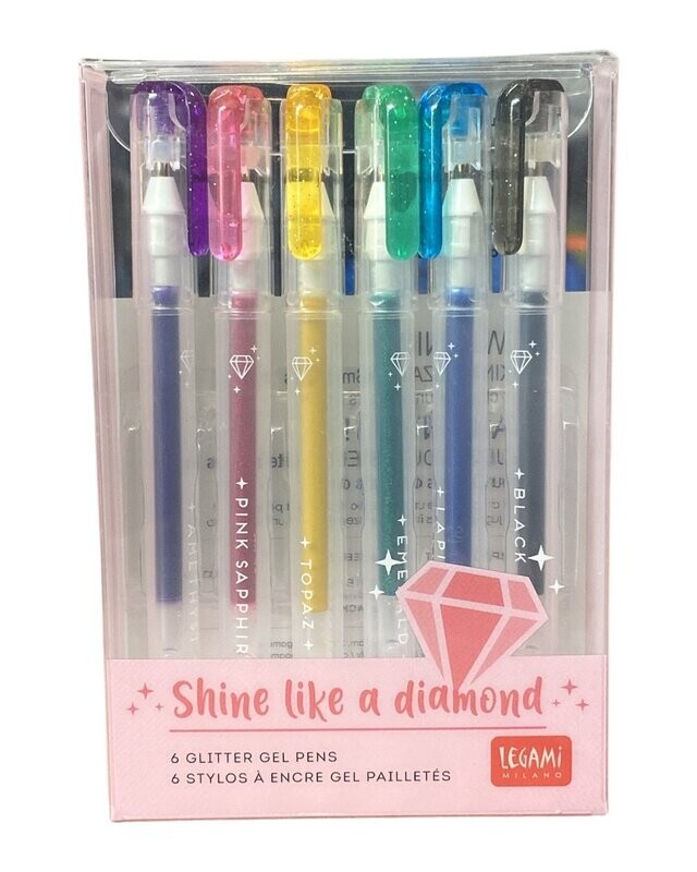 LEGAMI 6-Glitzer Gel-Stifte