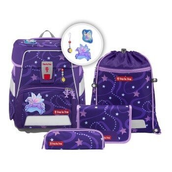 Step by Step, Space Schulranzen-Set, 5 teilig,  + GRATIS Warnweste / Warnkragen, Pegasus Emily
