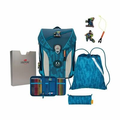 DerDieDas ErgoFlex MAX BUTTONS, Schulranzen-Set 5-teilig, Trendsport + GRATIS Warnweste / Warnkragen DerDieDas ErgoFlex MAX BUTTONS, Schulranzen-Set 5-teilig, Trendsport + GRATIS Warnweste / Warnkragen